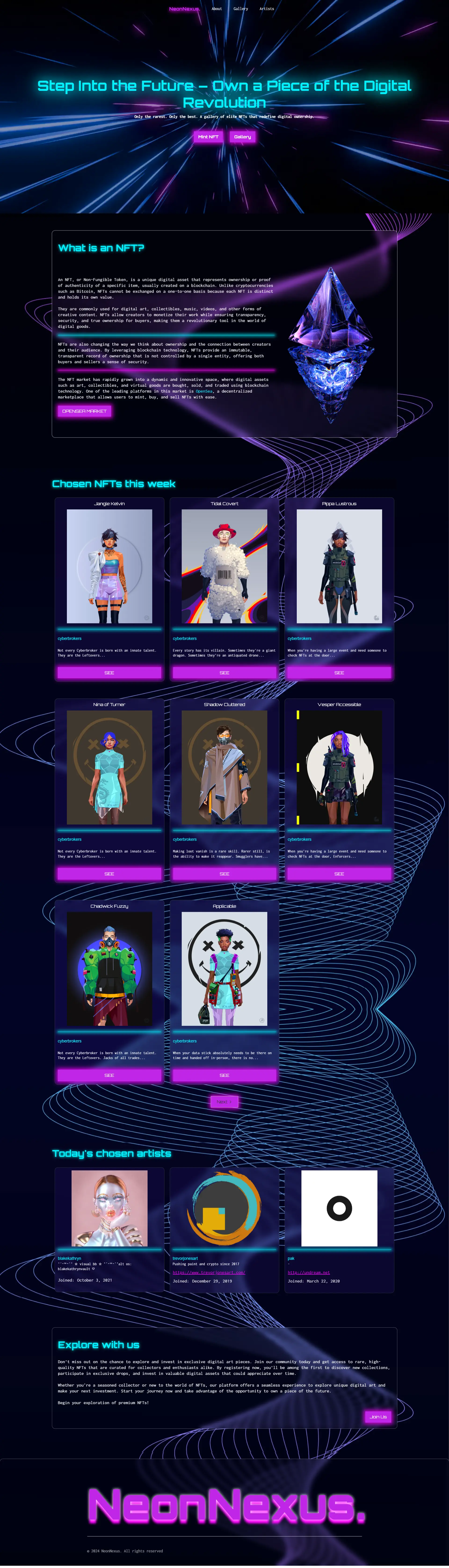 Neon Nexus Desktop Mockup