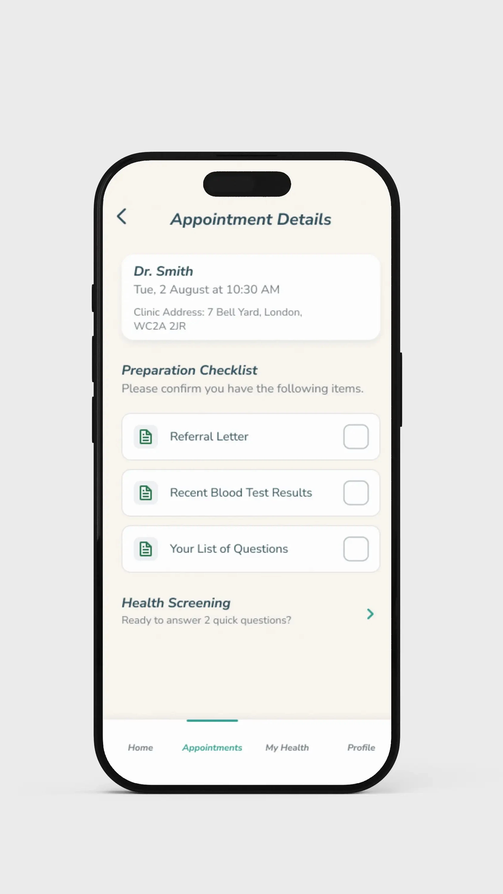 Redesigned screen with a clear visual hierarchy