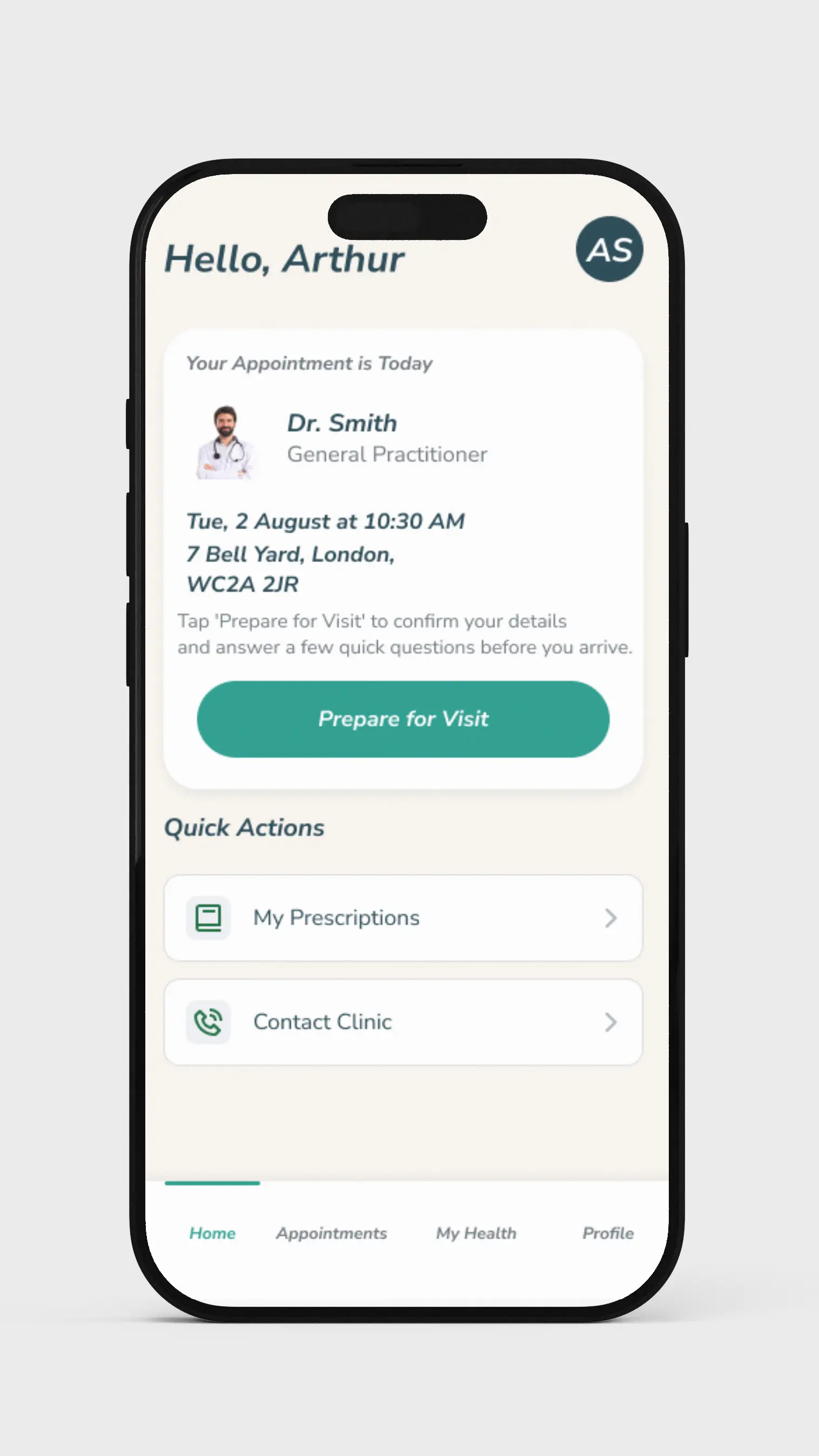 HealthLine mockup 1